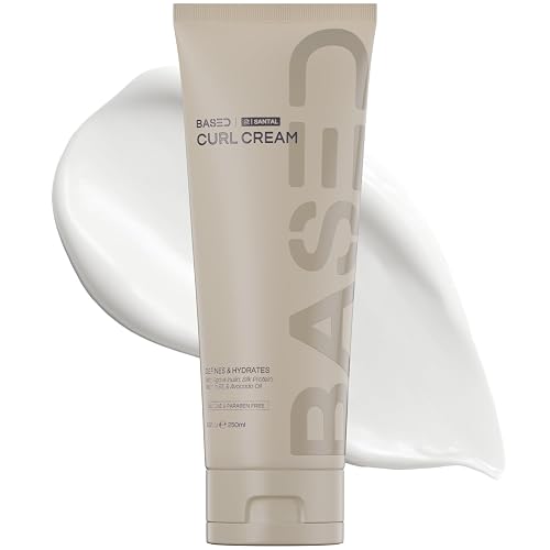 BASED Curl Cream for Men, Curl Defining Cream for Curly Hair, No Harsh Chemicals or Artificial Fragrance, Medium Hold, Hydrates & Nourishes