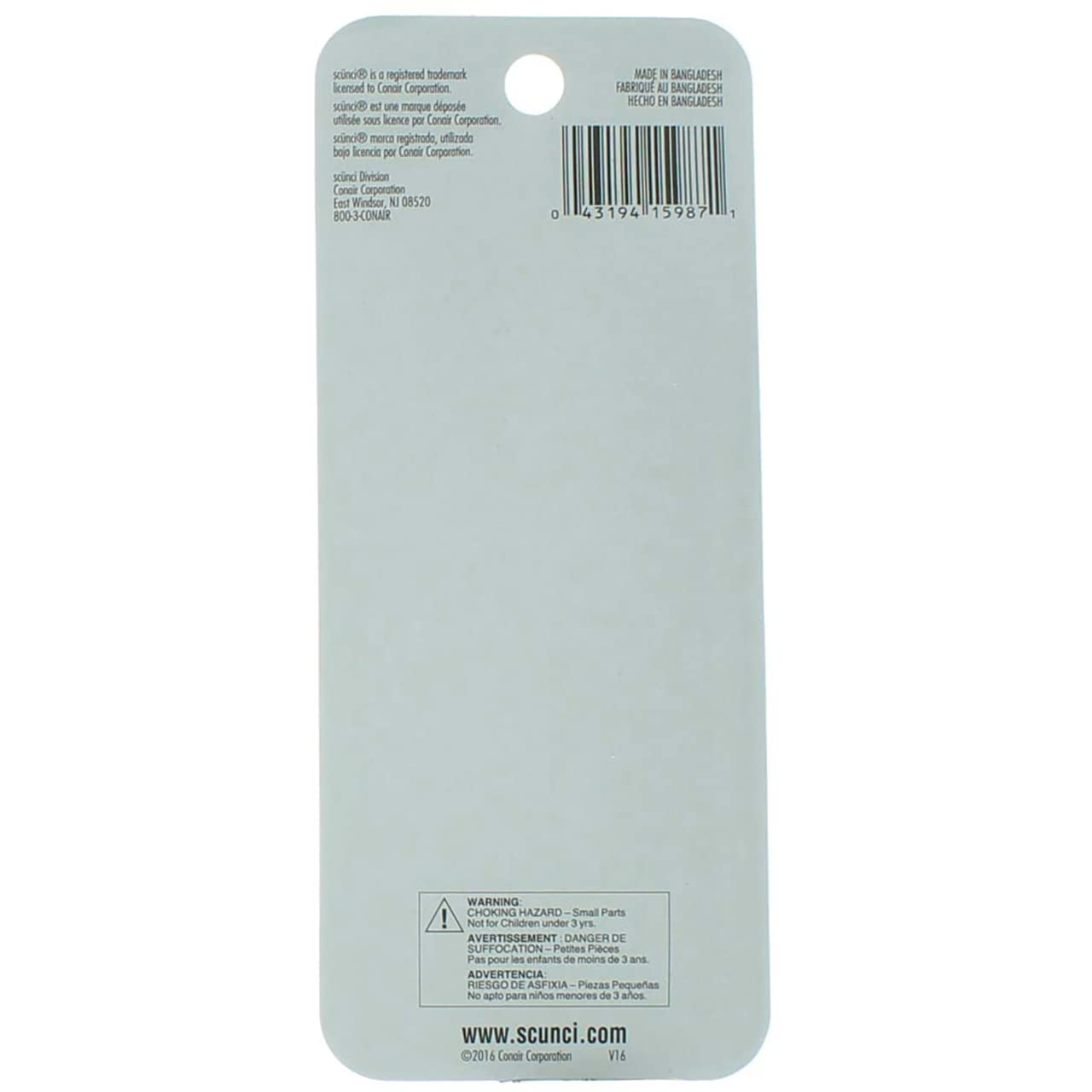 Scunci Mini Oval Topped Jaw Clip 12 Count44; Pack Of 3