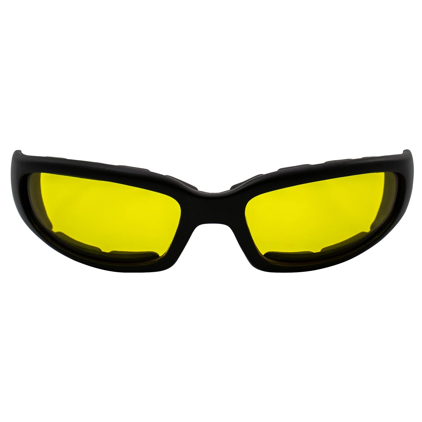Global Vision Chicago Motorcycle Riding Sunglasses Black Frame w/Yellow Lenses