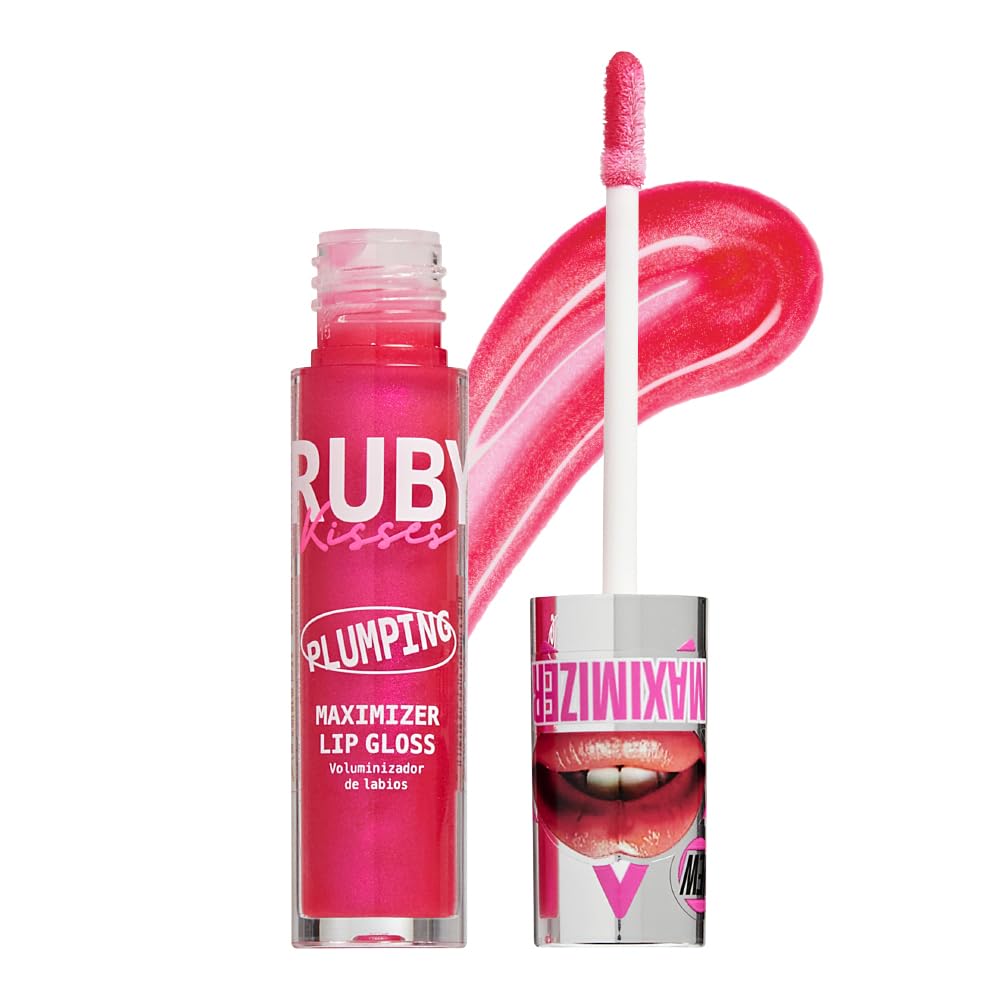 Ruby Kisses Hyaluronic Lip Gloss, High-Shine Volumizing Plumping Hydrating