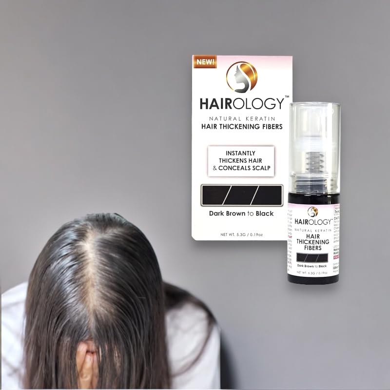 Hairology Hair Building Thickening Fibers, Black, 0.2 Ounce