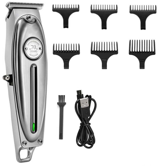 QDKVTNDJZ Mens Hair Clippers, Professional Beard/Hair Trimmer with Bald Blade for Men Stylists and Barbers Cordless Rechargeable(Silver) Beauty and Personal Care QDKVTNDJZ