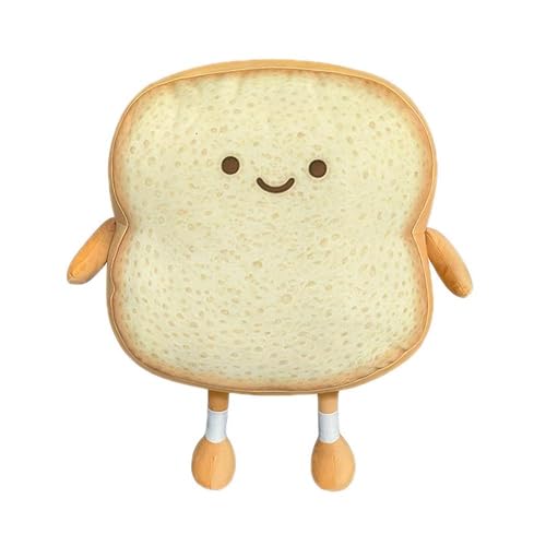 VHYHCY Toast Bread Pillow Funny Food Plush Toy Pillows Small Cute Stuffed Plush Sofa Pillow (Toast Bread,Golden)