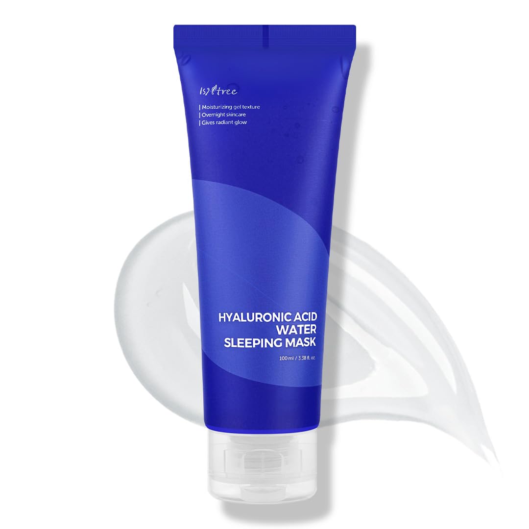 IsNtree Hyaluronic Acid Water Sleeping Mask 100ml 3.38 fl.oz | Moisturizing gel texture | Overnight skincare | Gives radiant glow