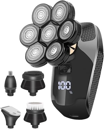 YREAJZVS Electric Razor for Men, 5 in 1 Shaver for Men Electric Shaver Powerful Bald Head Shaver Beard Shaving Machine for Men Razor Husband Boyfriend Beauty and Personal Care YREAJZVS