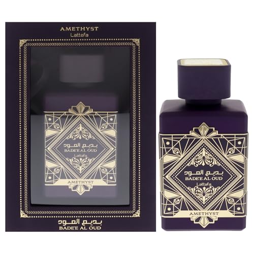 Lattafa Bade'e Al Oud Amethyst - Floral, Fruity, Amber, Oud - Eau de Parfum Long-Lasting Fragrance for Unisex, 3.40 Ounce / 100 ml Beauty and Personal Care Lattafa Default Title