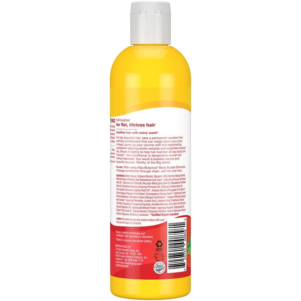Alba Botanica Body Builder Conditioner, Mango, 12 Oz