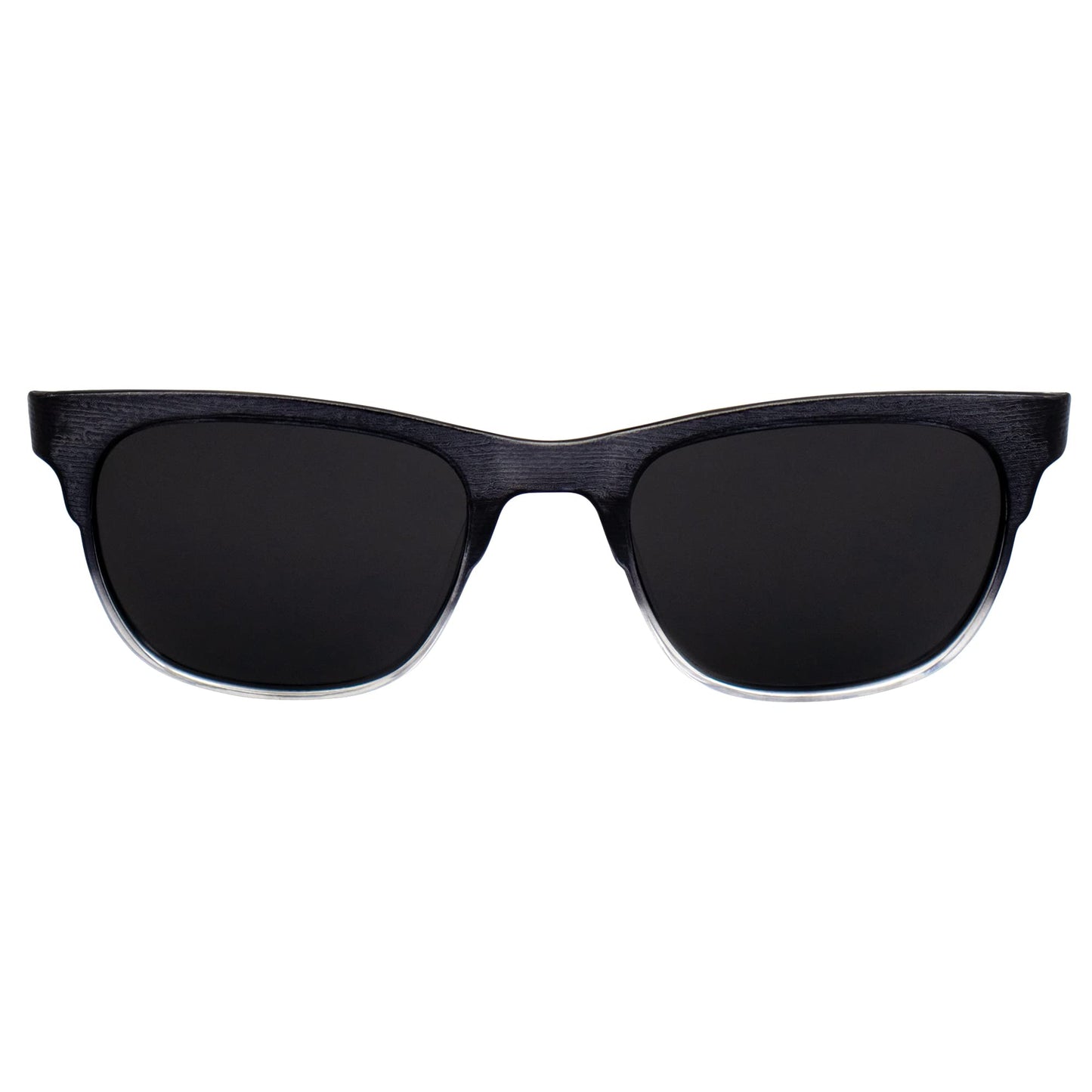 Islander Eyes Tahiti Polarized Sunglasses for Women Fashionable Gradient Grey Clear Frame w/Smoke Lens