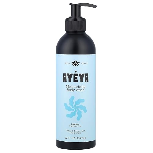 AYÉYA Gratitude Moisturizing Body Wash - Fragrance-Free, Non-Toxic Vegan Body Cleanser for Dry, Sensitive and Eczema-Prone Skin | Gentle Hydrating