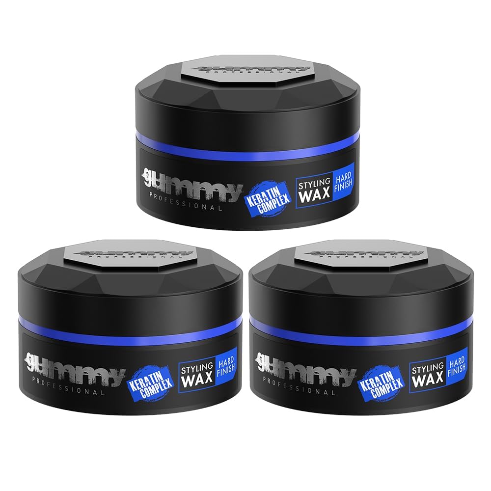 Gummy Professional Hard Finish Hair Wax - Maximum Hold Styling Wax - Transparent Water-Based Non-Greasy Formula - Leaves No Residue, Washes Out Easily Beauty and Personal Care Gummy Default Title