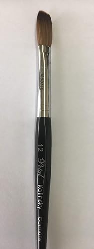 Six Angles CRIMPED 100% Kolinsky Acrylic Nail Brush Black Handle (Crimped Size 12) Beauty & Personal Care Six Angles