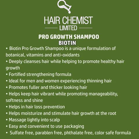 Hair Chemist Biotin Pro-Growth Shampoo & Conditioner 2-PC Gift Set - Includes 33.8oz Shampoo & 33.8oz Conditioner