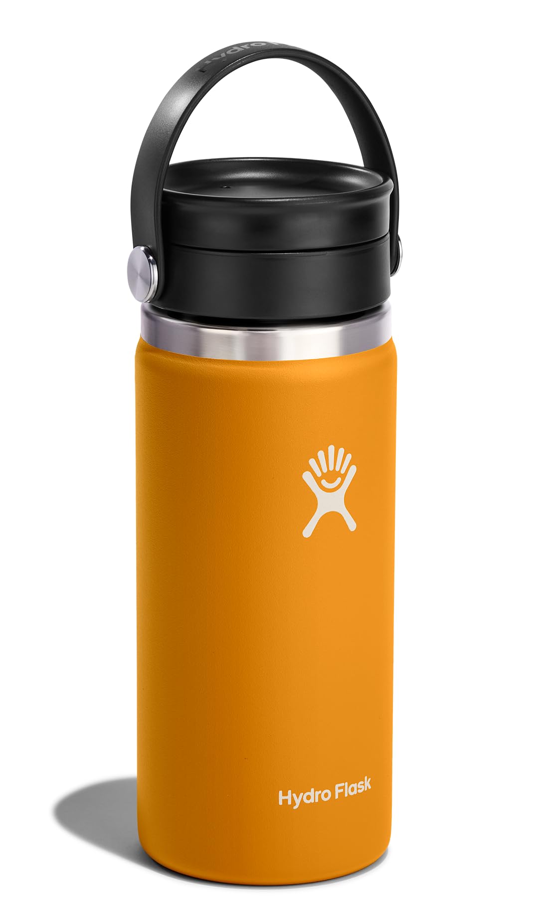 Hydro Flask Flex Sip Coffee Tumbler - Insulated Stainless Steel, Non Spill, Leak Proof Travel Coffee Cup 16 Oz Fossil Brown