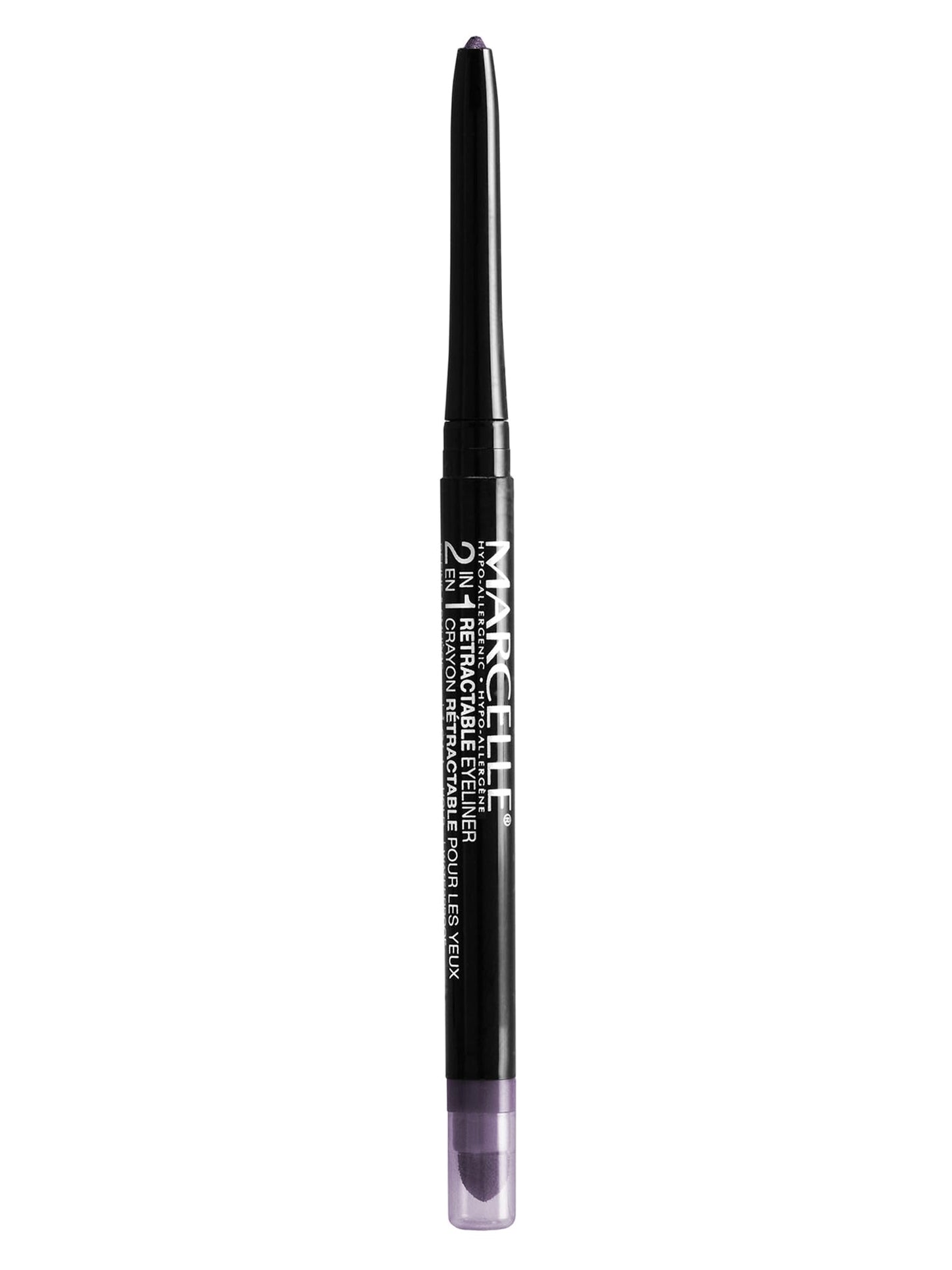 Marcelle 2-in-1 Retractable Eyeliner, Amethyst, Waterproof, Easy-To-Smudge, Smokey Eye, Long-Lasting 12h, Fragrance-Free, Hypoallergenic