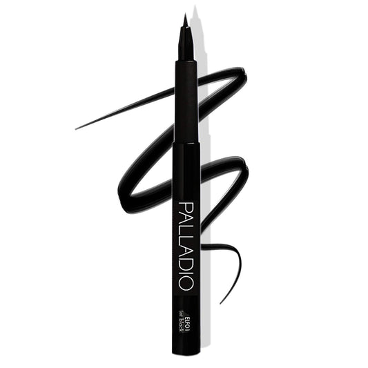 Palladio Felt-Tip Eyeliner Ultra Fine Liner, Creates Thin Precise Lines, Quick Drying, Waterproof, Rich Pigment, Long Lasting Application, Mess Free