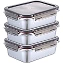 Stainless Steel Food Containers with Lids, Meal Prep Containers Reusable Freezer Storage Containers Lunch Containers Home Improvement Lunch Box…