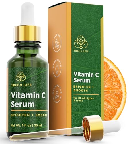 Tree of Life Beauty Vitamin C Skin Care Set, Skin Brightening Face Oil for Dark and Age Spots, Facial Serums for Dry and Sensitive Skin