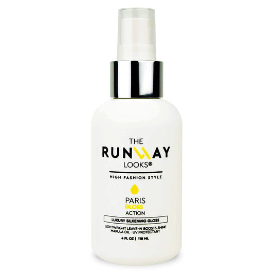 The Runway Looks Gloss Luxury Silkening Sheen, Marula Oil Infused Leave-In Spray to Boost Shine & Softness, Non-Greasy Formula (4oz)