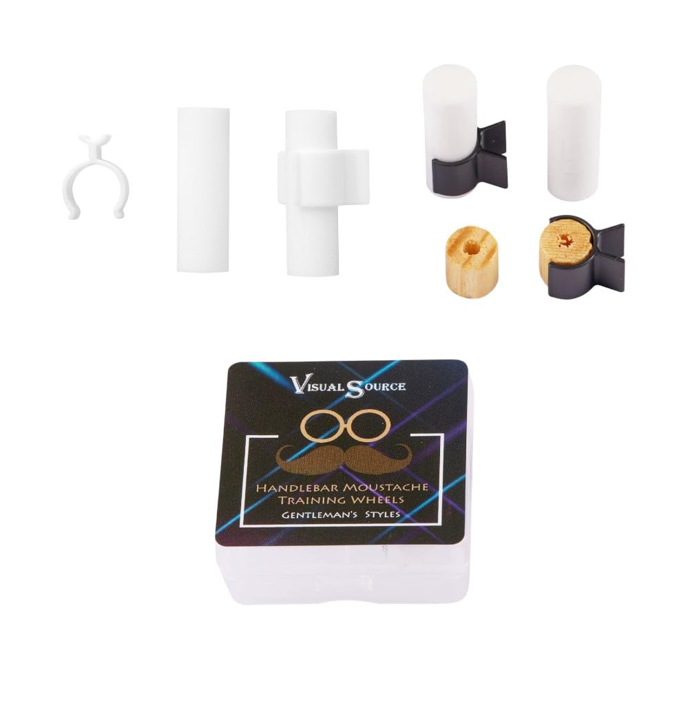 2 Set Handlebar Moustache Training Wheels Set,Visualsource Portable Handlebar Mustache Trainer Beard Template Shaping Styling Tool Mustache Curler Beauty and Personal Care visualsource