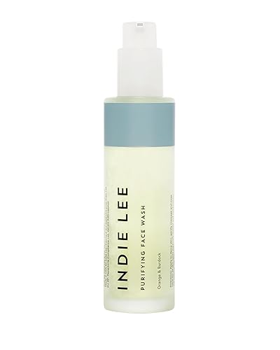 Indie Lee Purifying Face Wash - Hydrating Facial Cleanser + Makeup Remover - With Orange, Lavender, Burdock + Jasmine - Foam Face Wash for All Skin