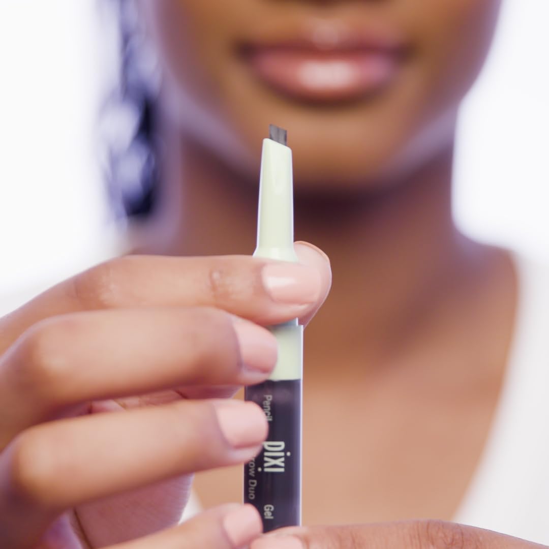 Pixi Natural Brow Duo - Natural Brown, Precision Pencil & Tinted Gel, Waterproof Brow Shaper for All-Day Hold, Paraben-Free, 0.2oz