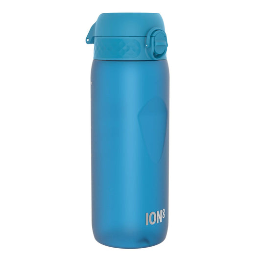 Ion8 Water Bottle, 750 ml/24 oz, Leak Proof, Easy to Open, Secure Lock, Dishwasher Safe, BPA Free, Flip Cover, Carry Handle, Soft Touch Contoured