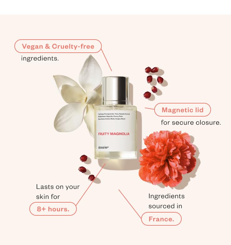 Dossier - Fruity Magnolia - Eau de Parfum - Inspired by Vers. Bright Crystal - Perfume Luxury - Paraben-Free - Vegan - For Women - Fragrance 1.7 oz