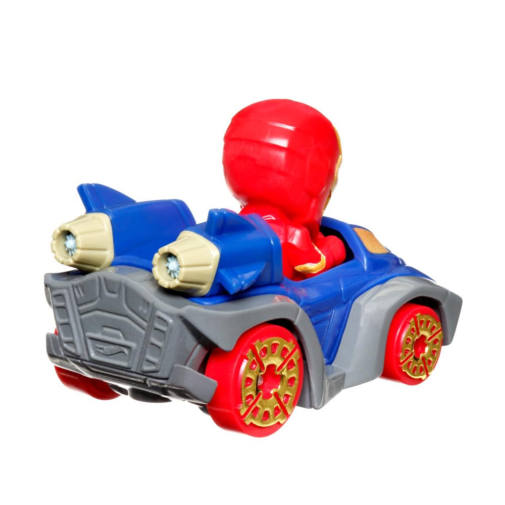 Hot Wheels RacerVerse Die-Cast Vehicle with Iron Man Driver 1:64 Scale