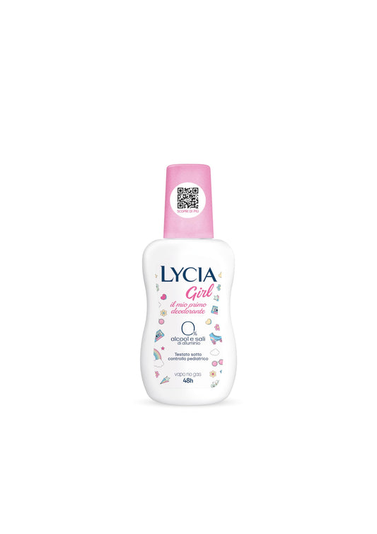 Lycia Deodorante Vapo Girl, Deodorante per Bambine e Ragazze 48h Dermatologicamente testato sotto controllo Pediatrico, 75 ml (2.5 Fl Oz) 1 unit Beauty and Personal Care Lycia