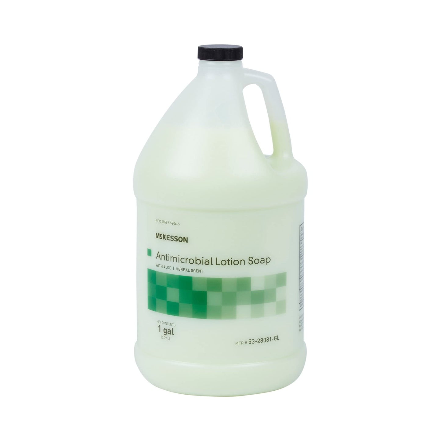 McKesson Antimicrobial Lotion Hand Soap with Aloe, 1 Gallon Refill Bottle [Pack of 1] - Herbal Scent, Keeps Hands Clean and Moisturized, Medical-Grade Beauty & Personal Care McKesson