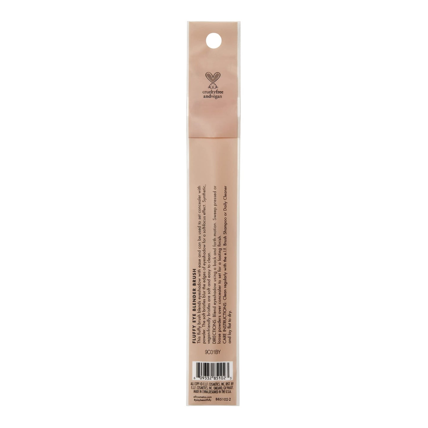 e.l.f. Fluffy Eye Blender Brush, Easily Blends Eyeshadow & Can Be Used to Set Concealer With Powder, Creates A Soft-Focus Effect, Vegan & Cruelty-Free