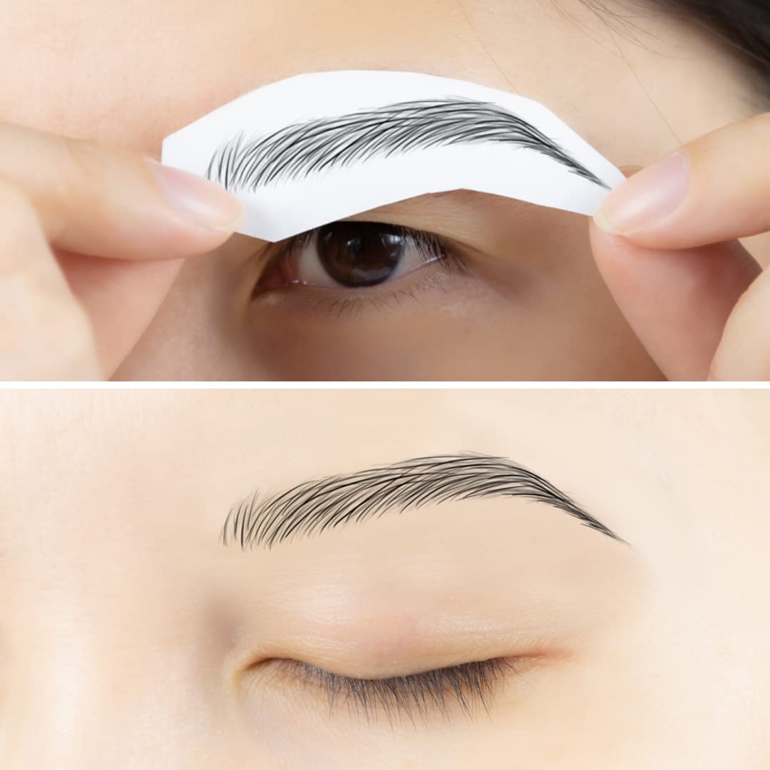 Bliss and Beyond USA, 2 Sheets Waterproof Eyebrow Tattoo Stickers, Long Lasting, Natural Looking Fake Eyebrows for Alopecia, Chemo, Cancer Gift. Same Beauty and Personal Care Bliss and Beyond USA