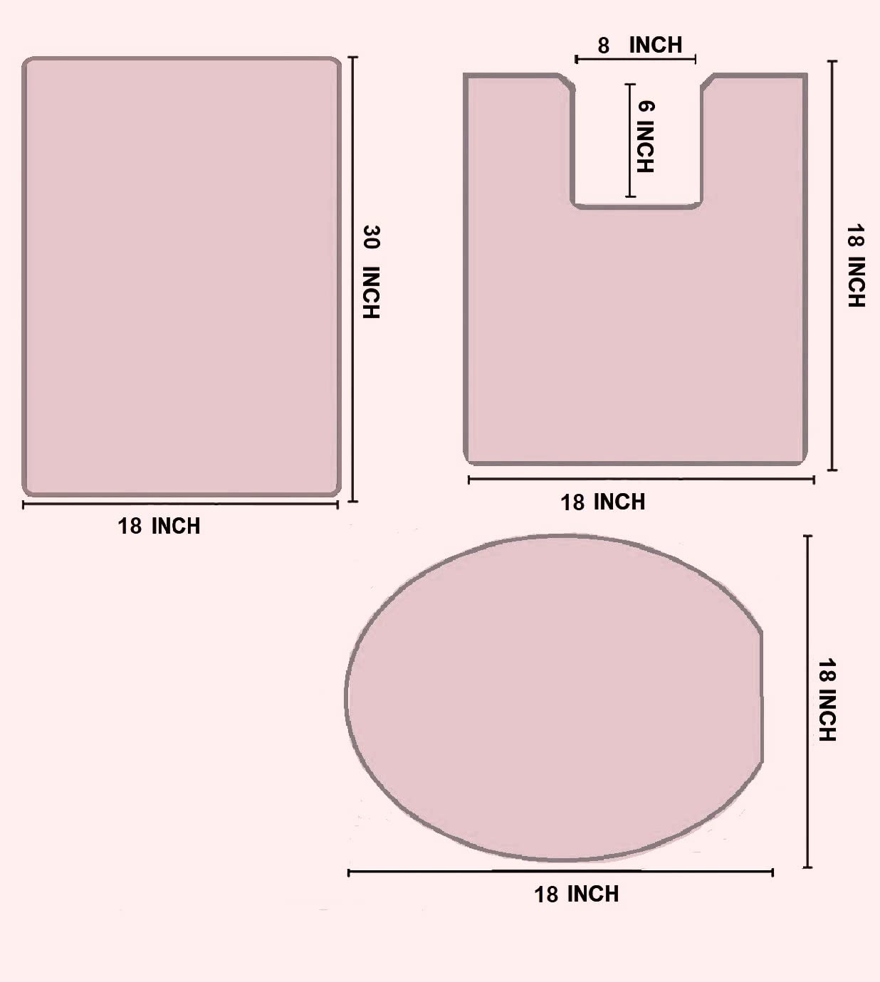 Daniel's Bath 3Pc Sage Daniel's Bath & Beyond 3 Piece Solid Luxury Bath Mat, Olive Green, 3 Count (3PC Solid Luxury)