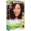 Garnier Nutrisse Ultra Crème Hair Color, Permanent Hair Dye with 100% Gray Coverage, Vegan & Cruelty-Free, 415 Soft Mahogany Dark Brown (Raspberry