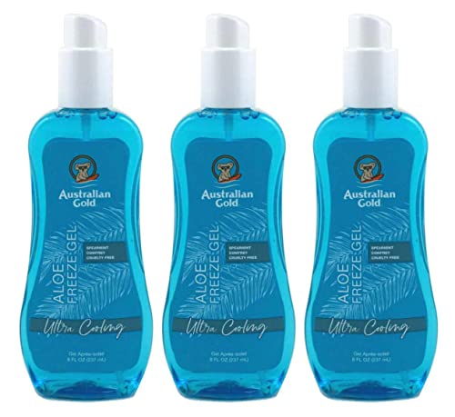 Australian Gold Aloe Freeze Spray Gel 8 Ounce (235ml) (3 Pack)