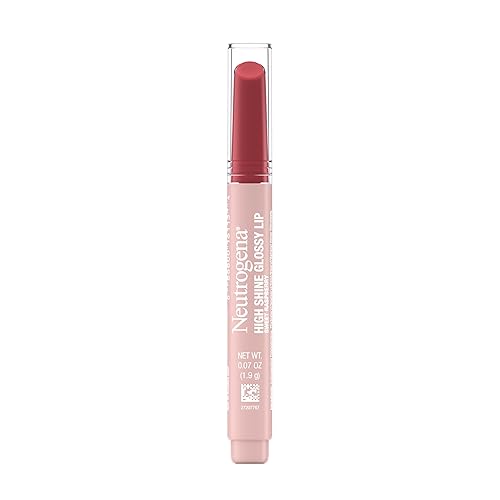 Neutrogena High Shine Glossy Lip, Nourishing Lip Gloss with Maracuja Oil, Antioxidant Vitamin E & Vitamins, Non-Retractable, Buildable Pigmented