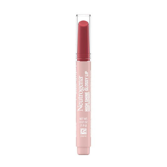 Neutrogena High Shine Glossy Lip, Nourishing Lip Gloss with Maracuja Oil, Antioxidant Vitamin E & Vitamins, Non-Retractable, Buildable Pigmented