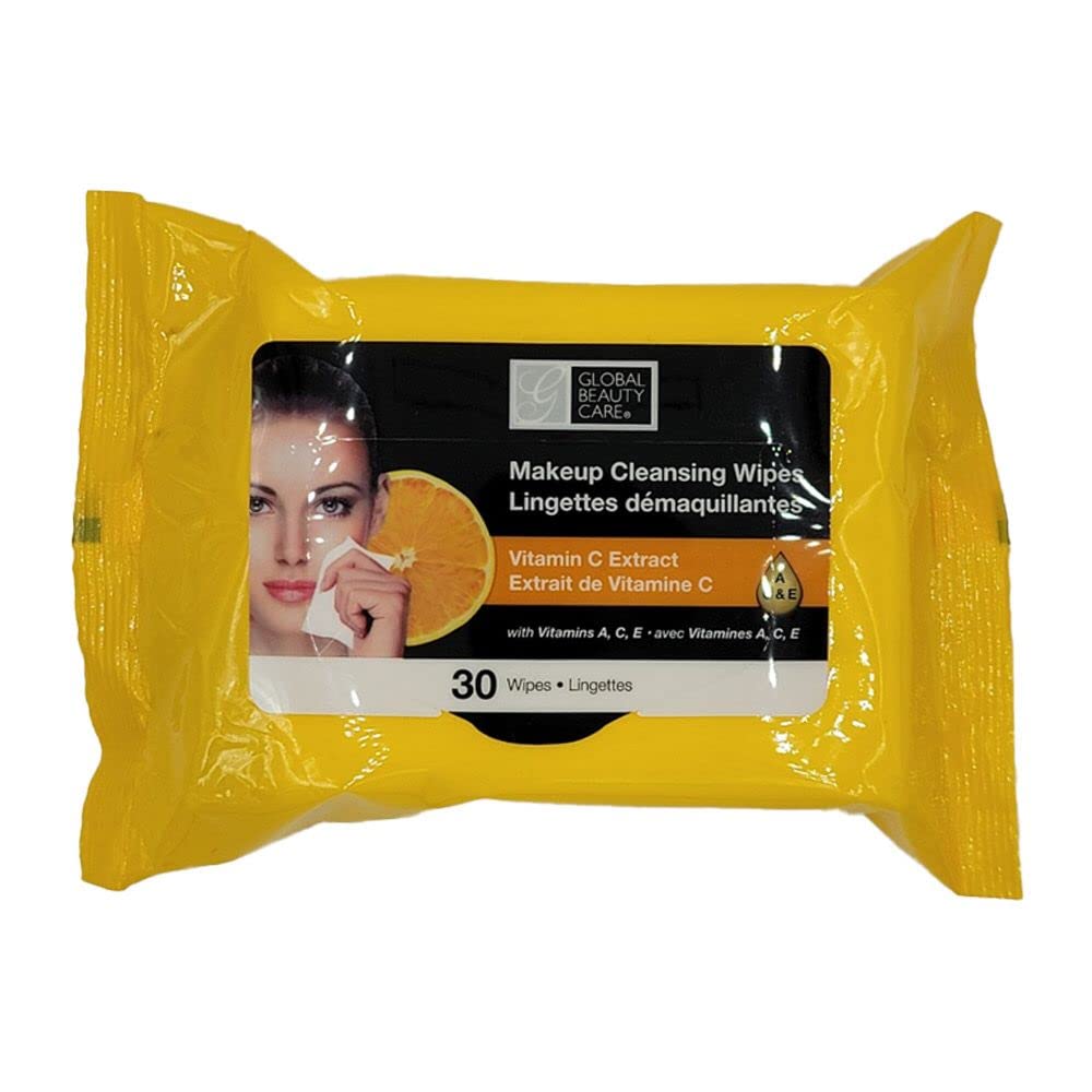 Global Beauty Care Makeup Cleansing Wipes 120 Count (4-Pack) (ASSORTED - 2PK x VITAMIN C | CUCUMBER)