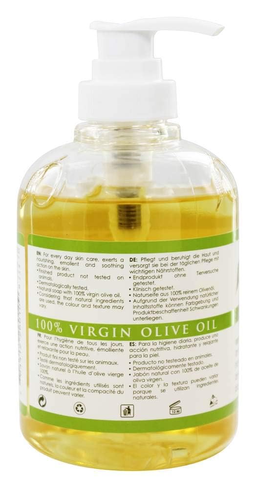Olivella Virgin Olive Oil Face and Body Liquid Soap 10.14 oz (Pack of 2)