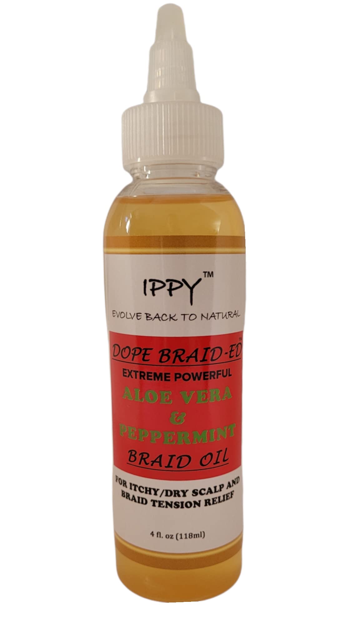 IPPY DOPE BRAID~ED ALOE VERA & PEPPERMINT BRAID OIL 4oz