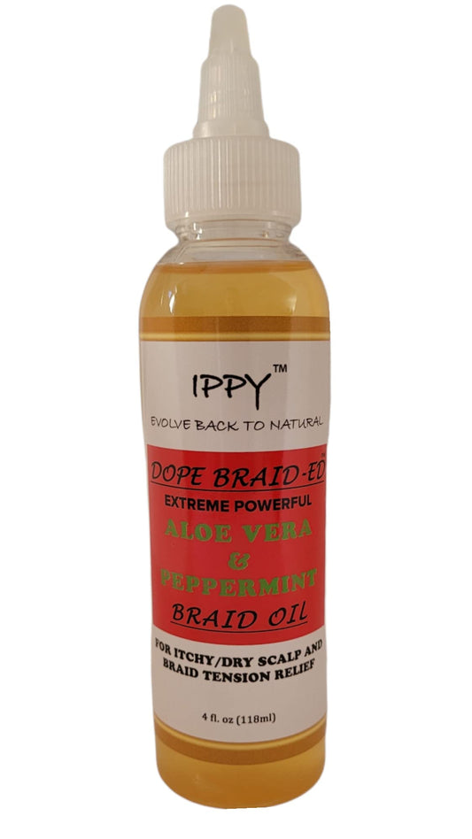 IPPY DOPE BRAID~ED ALOE VERA & PEPPERMINT BRAID OIL 4oz Beauty & Personal Care IPPY BEAUTY