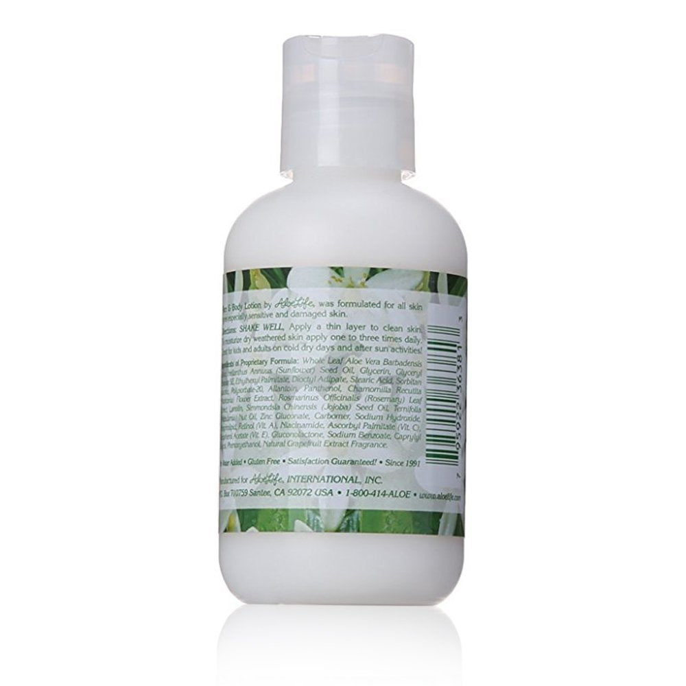 Aloe Life - Face & Body Lotion, Concentrated Formula, Hydrates Dry Skin, Contains Antioxidants, Minerals, & Herbal Extracts, Pleasant Grapefruit