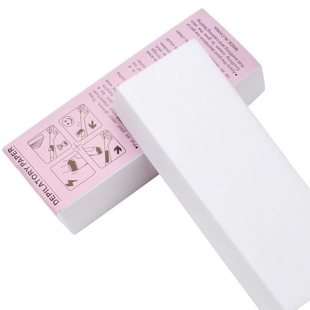 Tvoip 100 Sheet/Pack Disposable Professional Hair Removal Tool Depilatory Paper Nonwoven Epilator Women Wax Strip Paper Shaving Roll Waxing Smooth