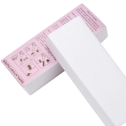 Tvoip 100 Sheet/Pack Disposable Professional Hair Removal Tool Depilatory Paper Nonwoven Epilator Women Wax Strip Paper Shaving Roll Waxing Smooth