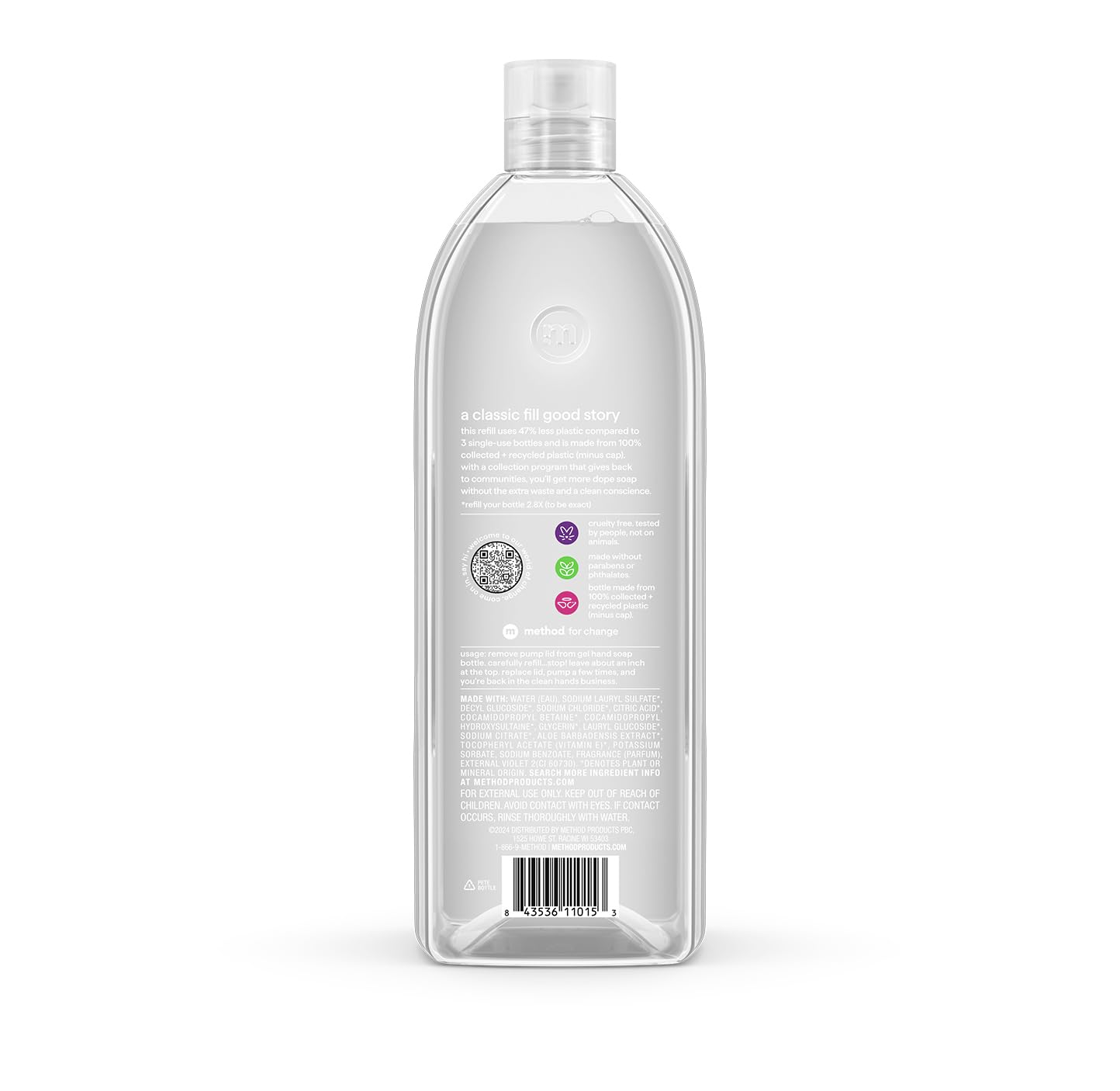 Method Gel Hand Soap, Refill, Sweet Water, 34 oz (Packaging May Vary)