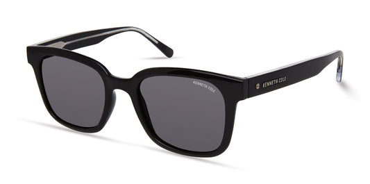 Kenneth Cole New York Women's Sunglasses, Shiny Black/Smoke, 51/20/145