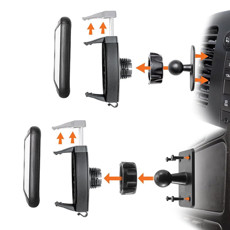 iBOLT miniPro AMPS Universal Car Mount for Smartphones and Devices - Comes with Multiple mounting Options
