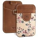 Pockt Slim Card Holder Wallet For Men And Women - Minimalist Front Pocket Elastic Credit Leather Rfid Blocking Case Wallets Bloom