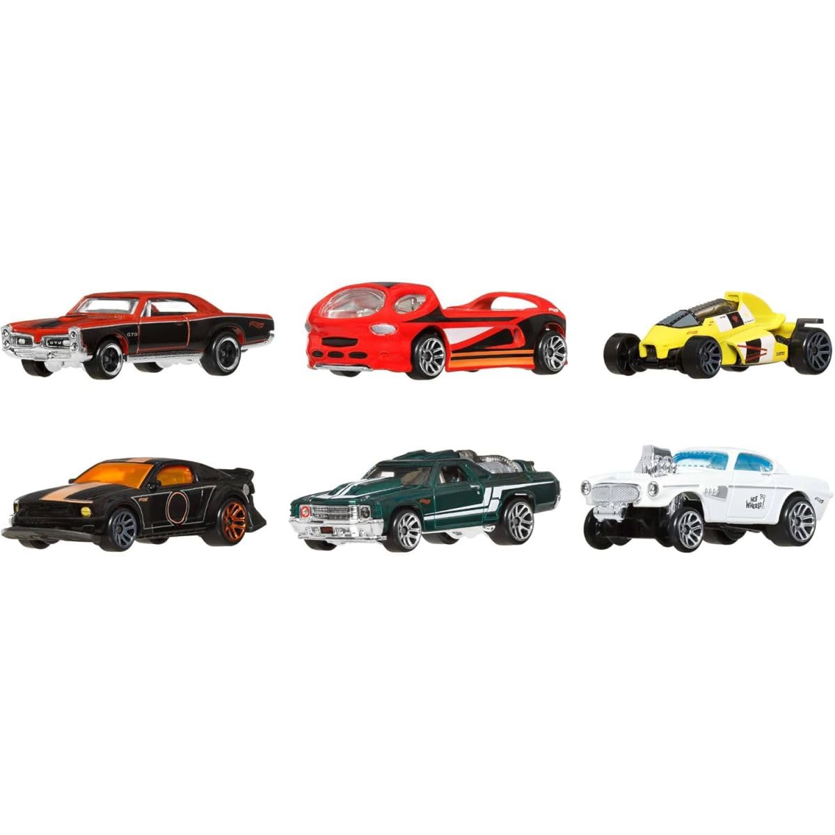 Hot Wheels 1:64 Scale Die-Cast Toy Cars and Trucks Set of 6 HW Legends Vehicles Decoration (Styles May Vary) JBY78