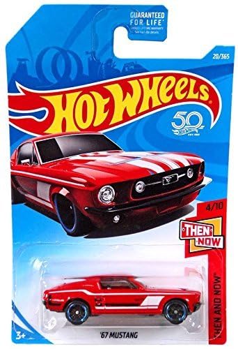 Hot Wheels 2018 50th Anniversary Then and Now 67 Mustang 20/365, Red